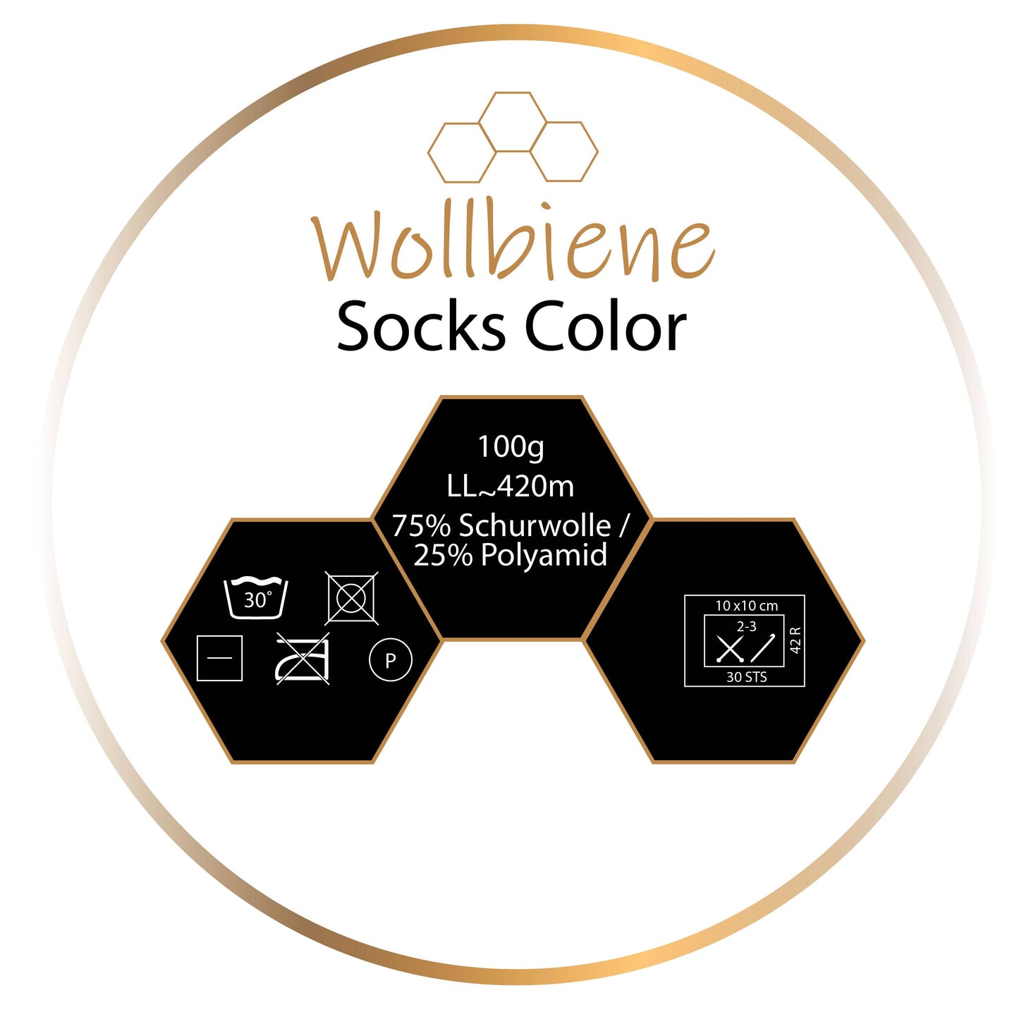 WollBiene ohut 4-säikeinen sukkalanka 100g/420m 45 pinkki-oranssi-keltainen - RaskasHilkka.fi