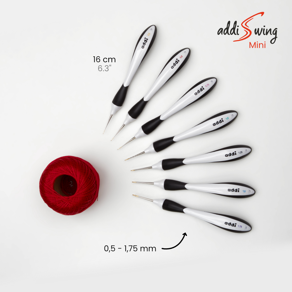 Addi Swing Ergonominen Virkkuukoukku - RaskasHilkka.fi