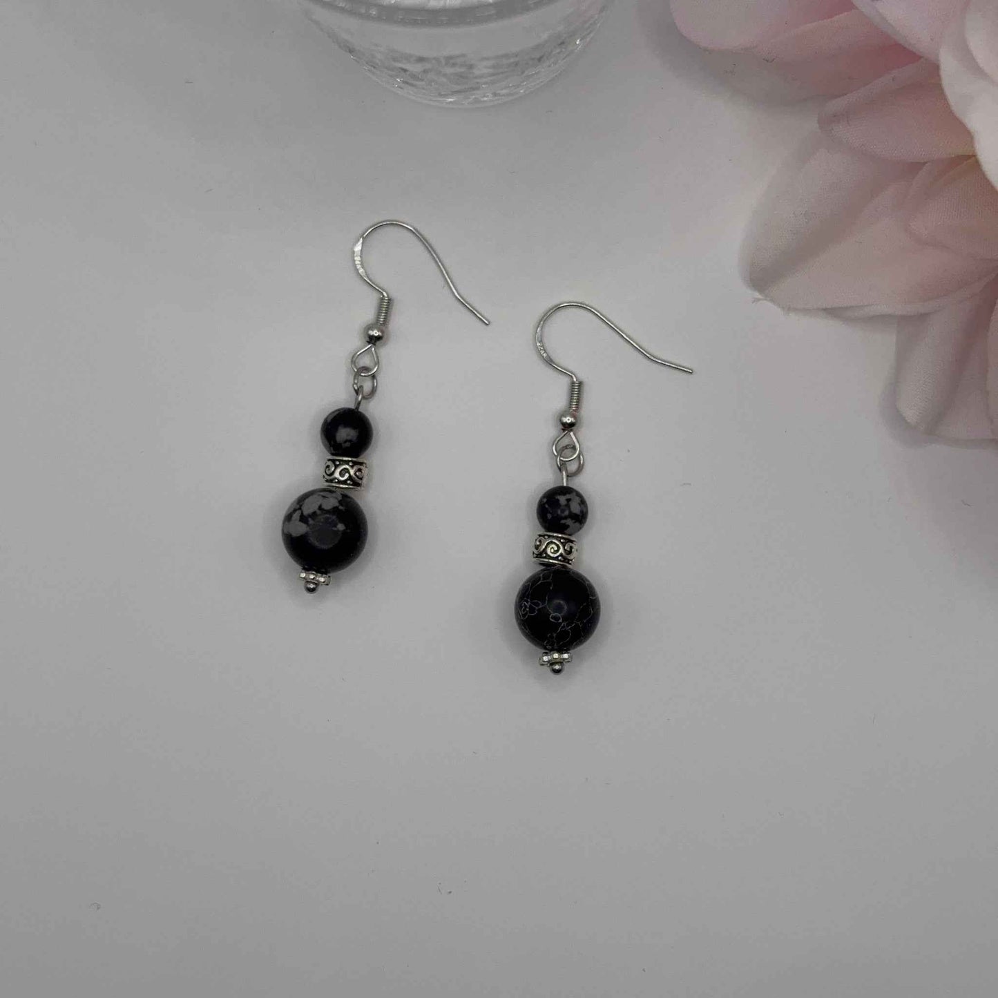 OBSIDIAANI Korvakorut - Suojaava Luonnonkivi 5cm