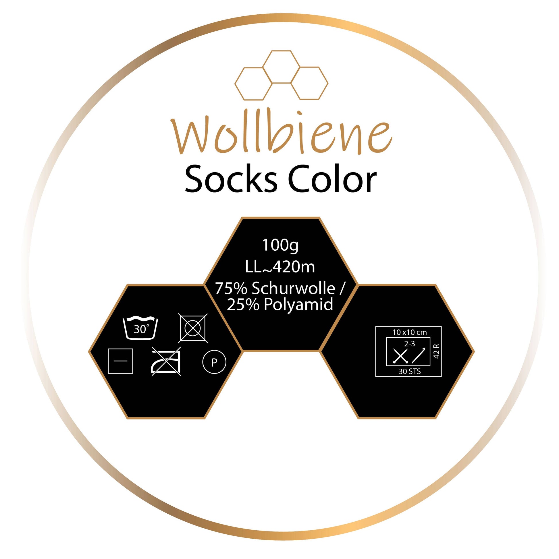 WollBiene ohut 4-säikeinen sukkalanka 100g/420m 45 pinkki-oranssi-keltainen - RaskasHilkka.fi