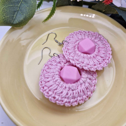 HATTARA PINK Virkatut Korvakorut
