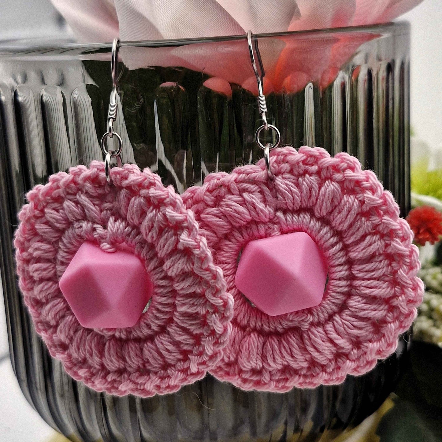 HATTARA PINK Virkatut Korvakorut