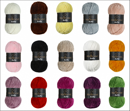 Wollbiene Softy Chenille Lanka 100g - Kerma 02 - Super Bulky Pehmeä Samettilanka - RaskasHilkka.fi