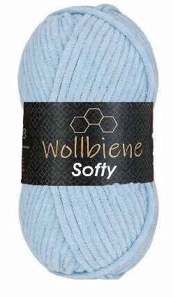 Wollbiene Softy Chenille Lanka 100g - Vaaleansininen 31