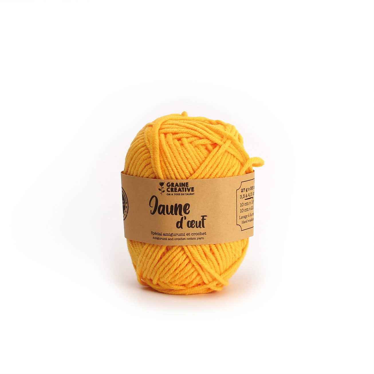 Graine Créative Keltainen Puuvillalanka 27g n. 55m - Amigurumi