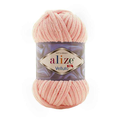 ALIZE Velluto 100g persikka 340 - Pehmeä Samettilanka