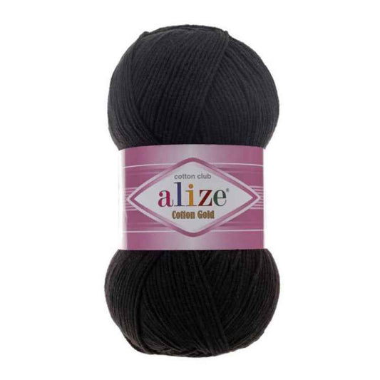 Alize Cotton Gold puuvillalanka 100g musta 60