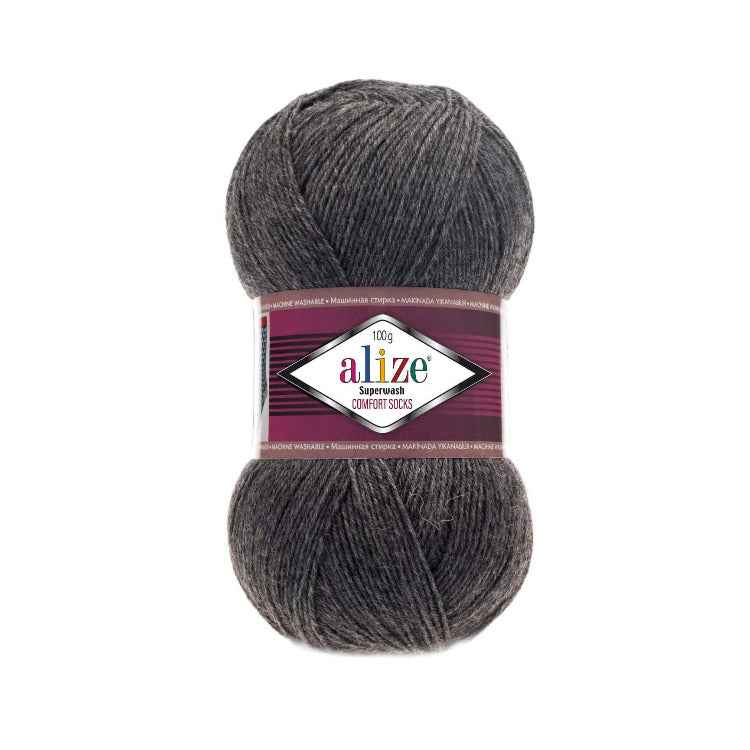 Alize Superwash Comfort 100g harmaa 182 sukkalanka 4-säikeinen villasukkalanka