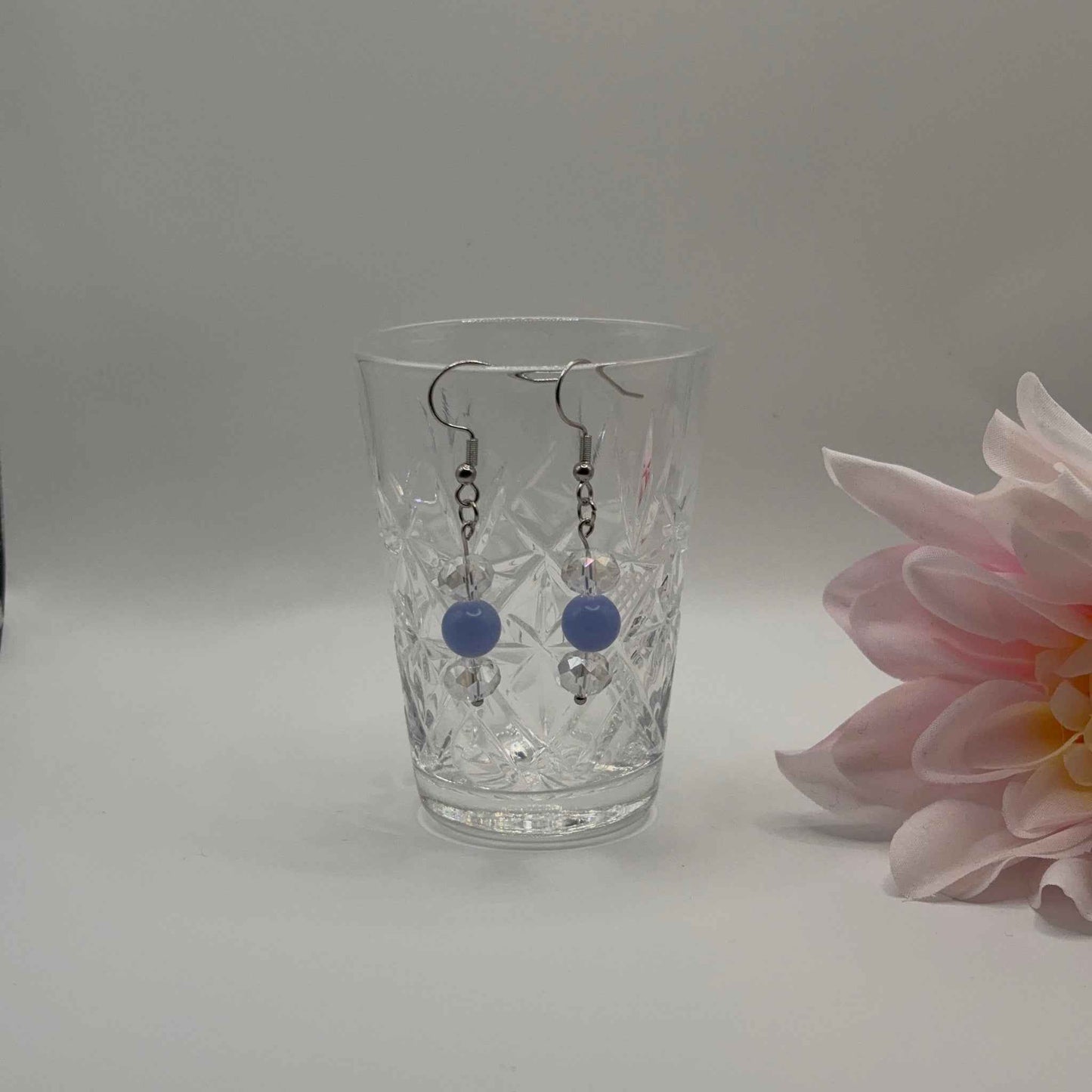 ANGELIITTI Korvakorut - Angeliitti & Lasi 5cm