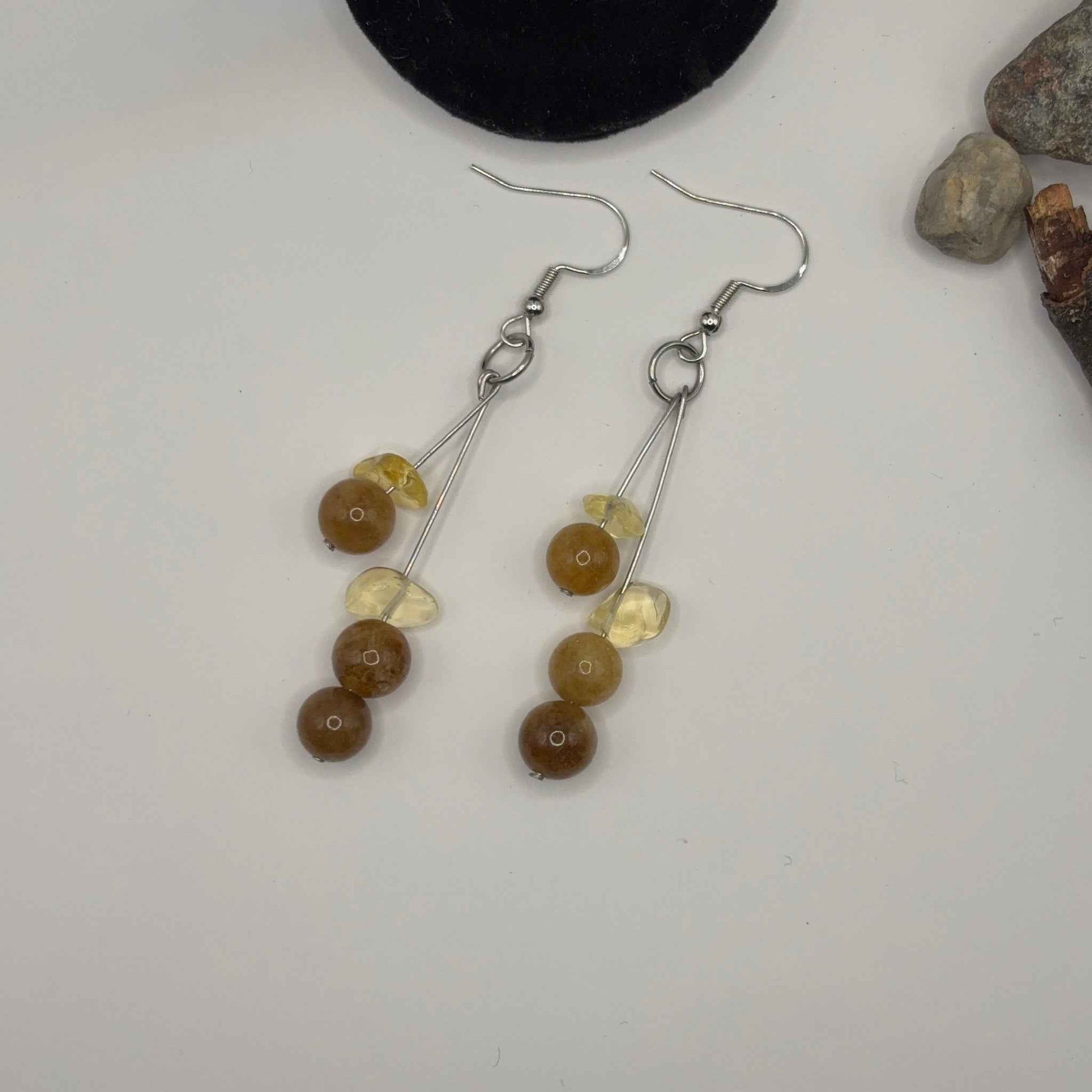 JADE & VUORIKRISTALLI Korvakorut 7cm - Harmonia Sterling Hopealla