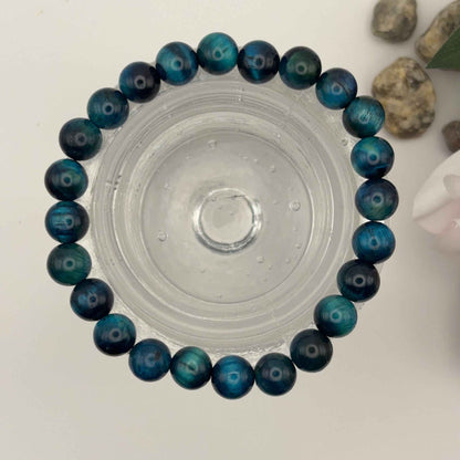 TIGER EYE BLUE - Sininen tiikerinsilmä rannekoru - RaskasHilkka.fi