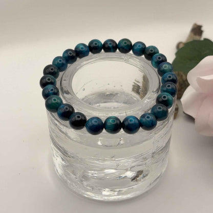 TIGER EYE BLUE - Sininen tiikerinsilmä rannekoru - RaskasHilkka.fi