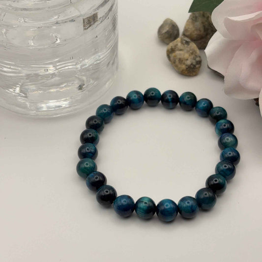 TIGER EYE BLUE - Sininen tiikerinsilmä rannekoru - RaskasHilkka.fi