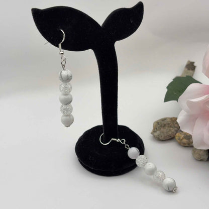 HOWLIITTI & SÄRÖKRISTALLI Korvakorut 6,5cm - Rauhoittava Sterling Hopea