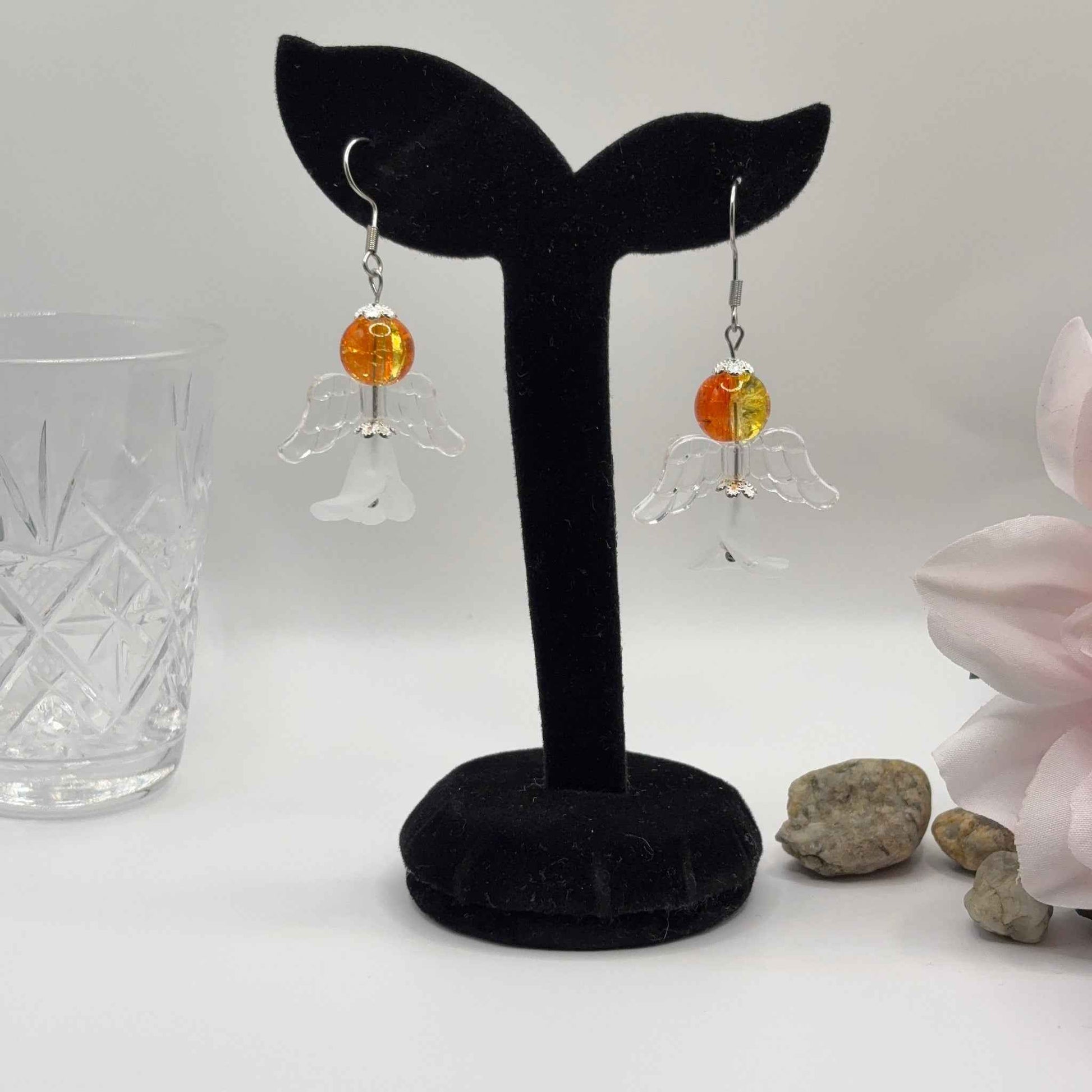 ANGEL Korvakorut - Lasi & Akryyli 5cm