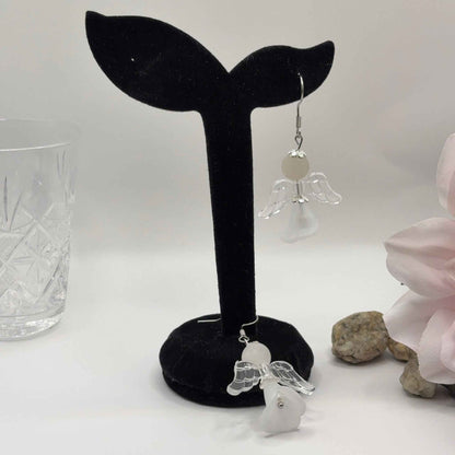 ANGEL Korvakorut - Aventuriini & Akryyli 5cm