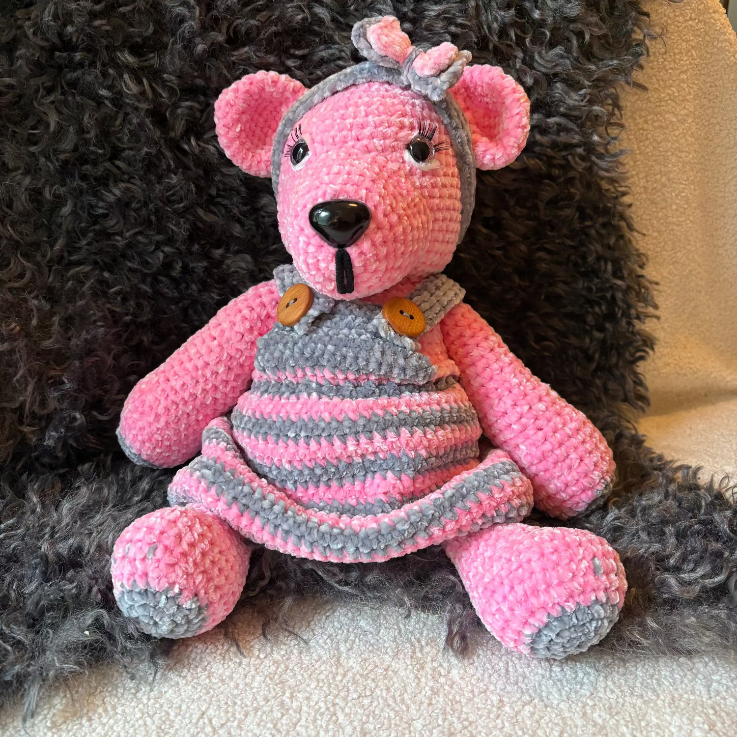 Nalle Hahmo Virkattu - Perinteinen Käsityöhahmo