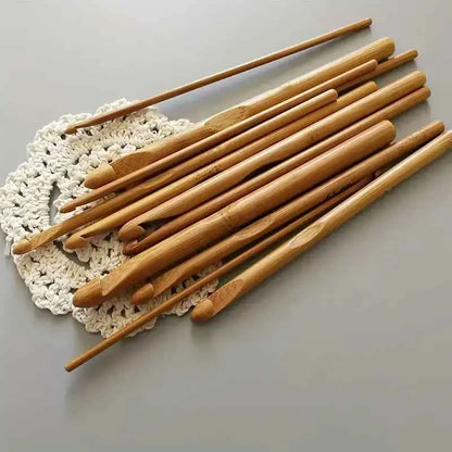 Bambu virkkuukoukku 12 kpl setti, 3-10mm