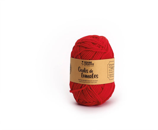 Graine Créative Punainen Puuvillalanka 27g n. 55m - Amigurumi - RaskasHilkka.fi