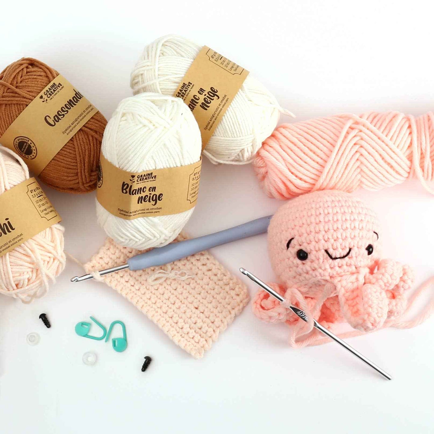 Graine Créative Valkoinen Puuvillalanka 27g n. 55m - Amigurumi