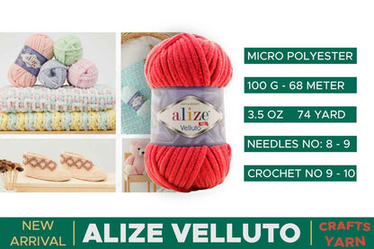 ALIZE Velluto 100g valkoinen 55 - Pehmeä Samettilanka