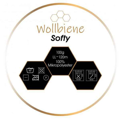 Wollbiene Softy Chenille Lanka 100g - Vaaleansininen 31